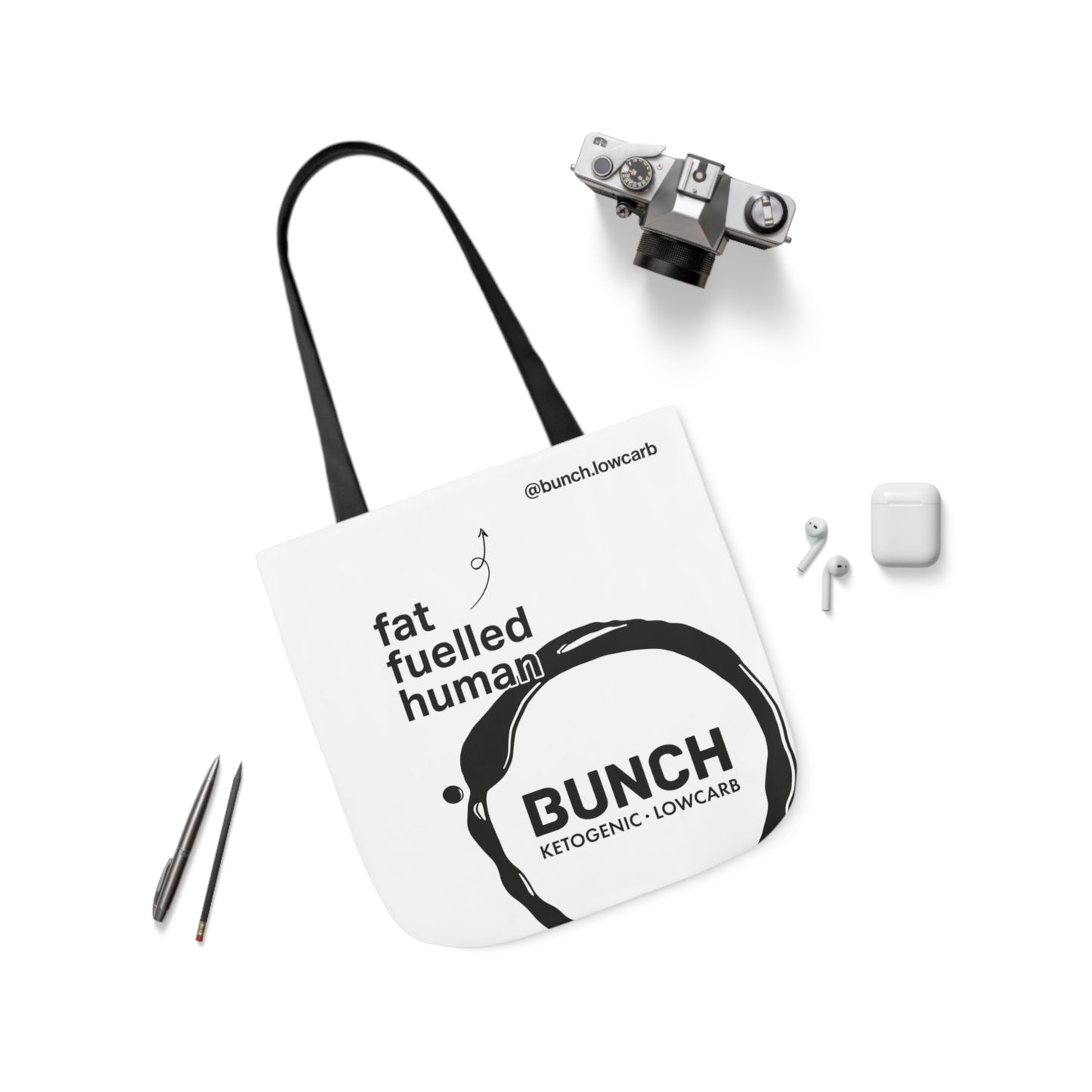 Bunch Fat Fuelled - White Canvas Tote Bag